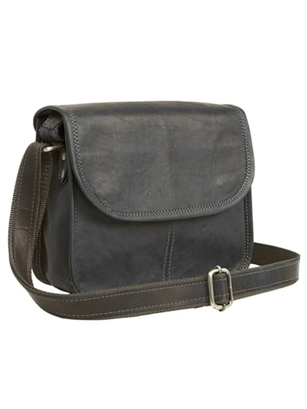 Genuine Leather Small Crossbody Bag Saddle Purse Adjustable Strap
